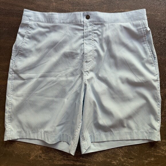 NWOT Abercrombie & Fitch Seersucker Print Mens Swim/Athletic Shorts - Picture 1 of 8